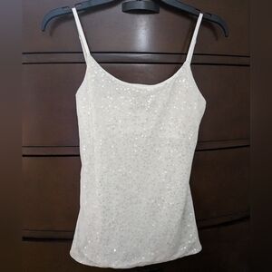 Limited spaghetti strap sequin top, size small